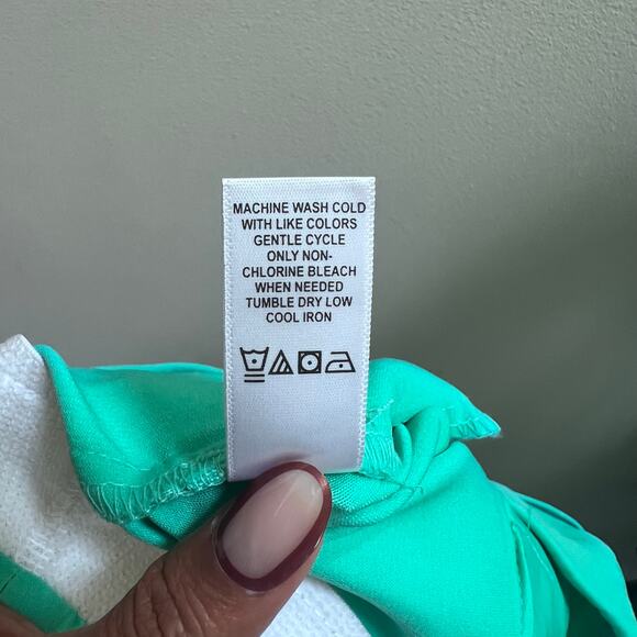 Counterparts Pull On Pants NWOT Small Green Wide Leg Stretch - Picture 7 of 8